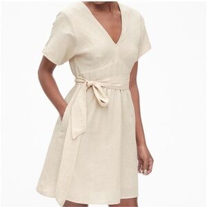 NWOT Gap Kimono Sleeve Linen Tie Belt Dress Size 4